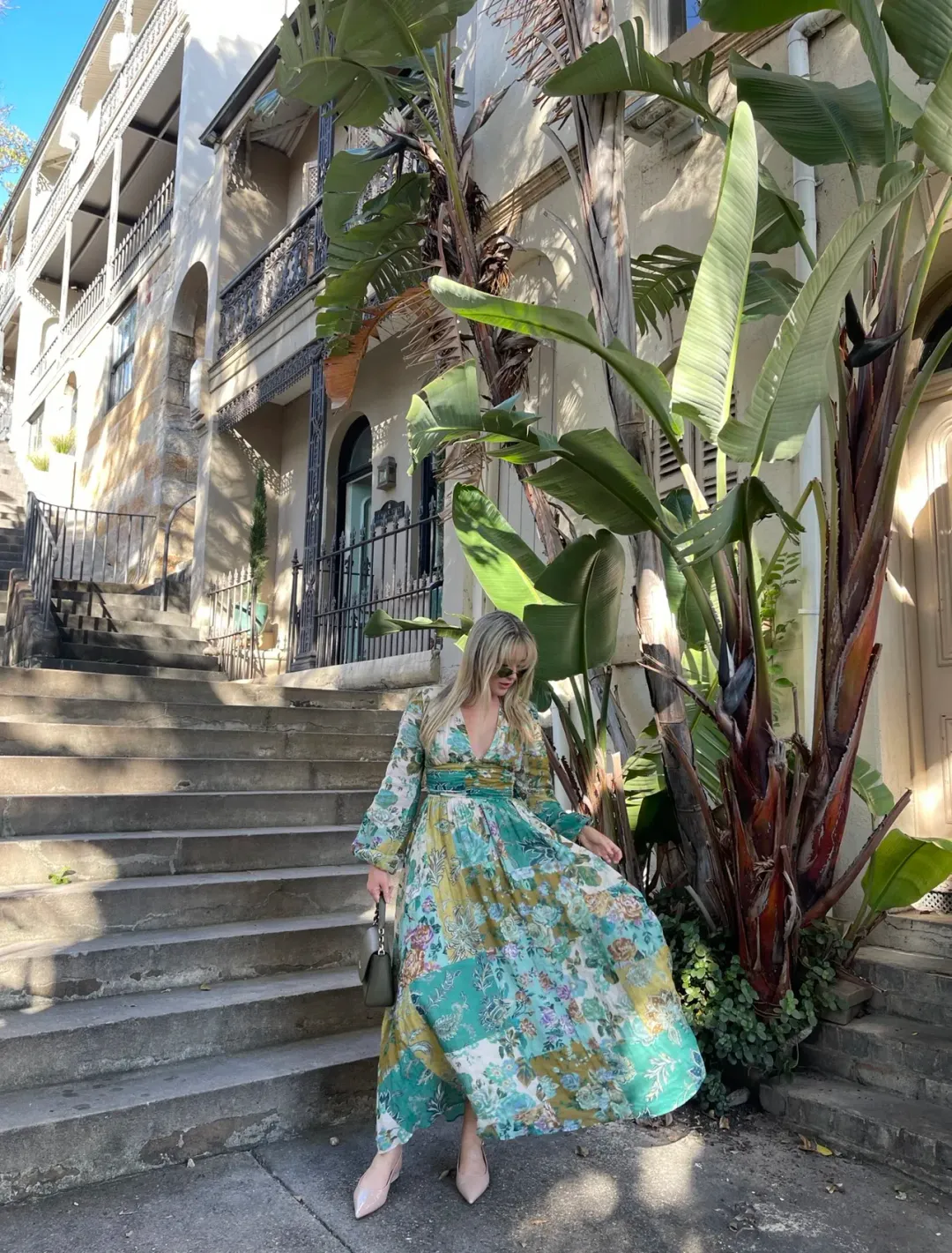 Kate Ford Adana Ruched Gown Floral Size 10 for rent on The Volte - main image