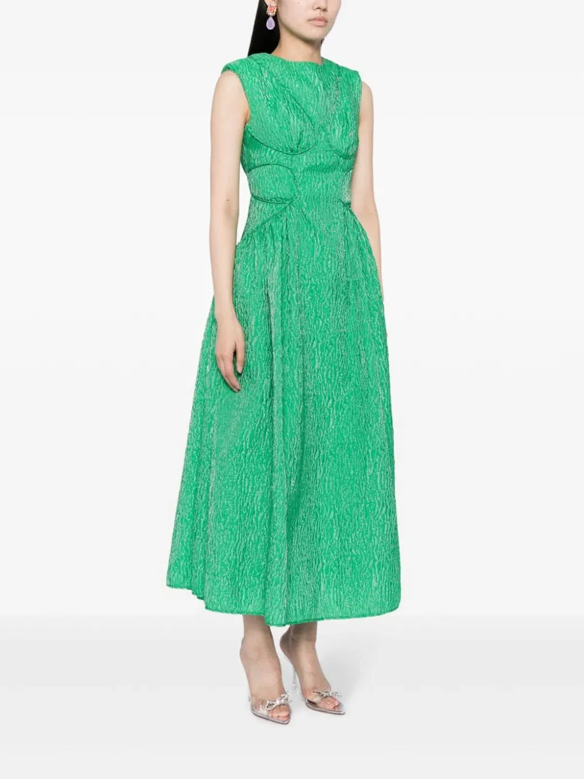 Rachel Gilbert Celia Midi Dress in Apple Green Size 2 / AU 10 - Image 2