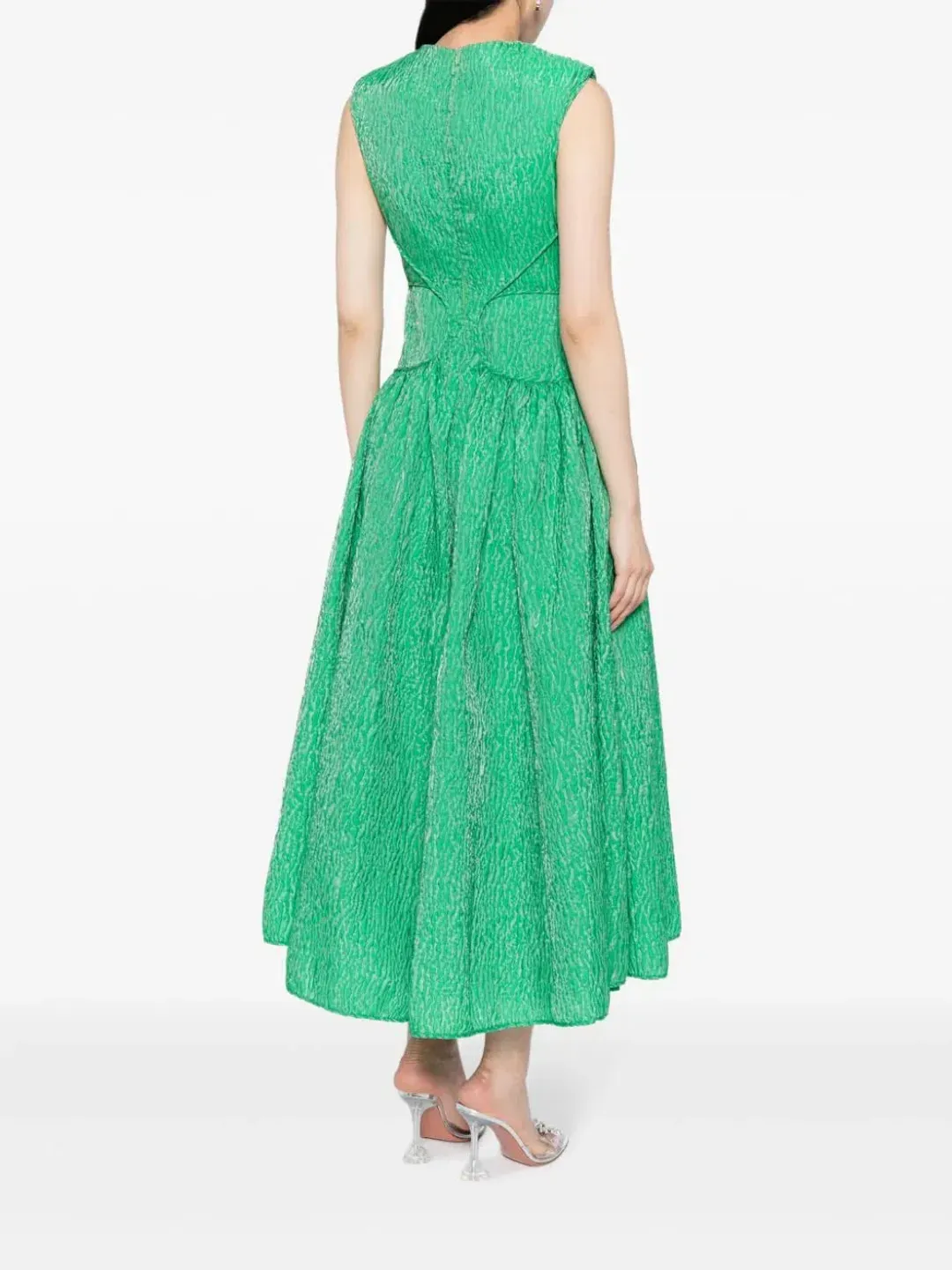 Rachel Gilbert Celia Midi Dress in Apple Green Size 2 / AU 10 for rent on The Volte - main image