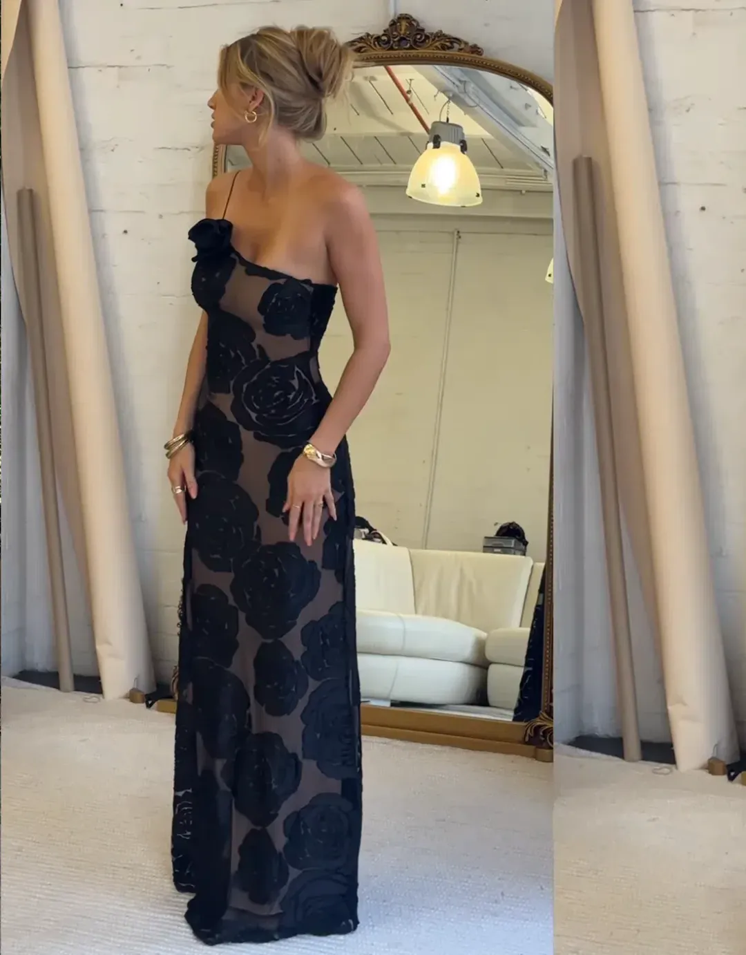 Arcina Ori Marcella Dress Black Size 6  for rent on The Volte - main image