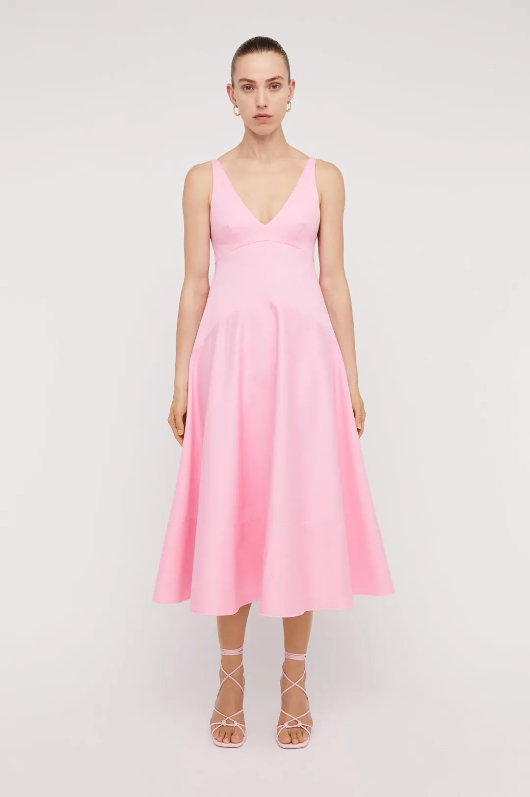 Scanlan Theodore Italian Cotton Dress Pink Size 6 for rent on The Volte - main image