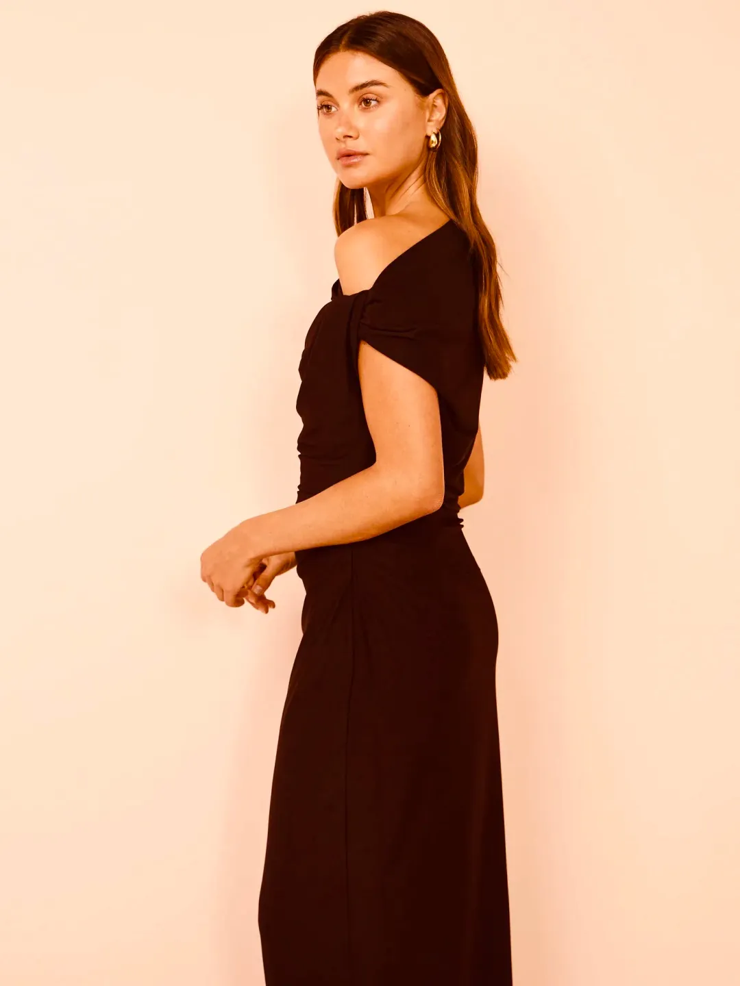 Camilla and Marc Annalise Maxi Dress Chocolate Size 6 for rent on The Volte - main image