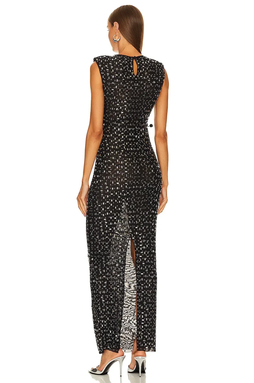 Self Portrait Rhinestone Gown in Black Size 8 for rent on The Volte - main image