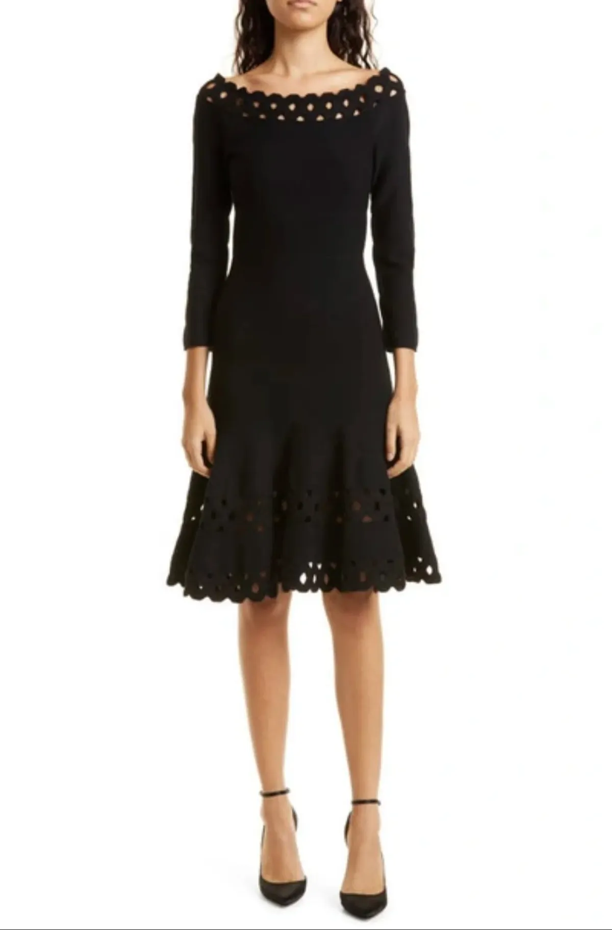 Emporio Armani  Madonna Cutout A Line Dress Black Size IT 40 / AU 12 - Image 5