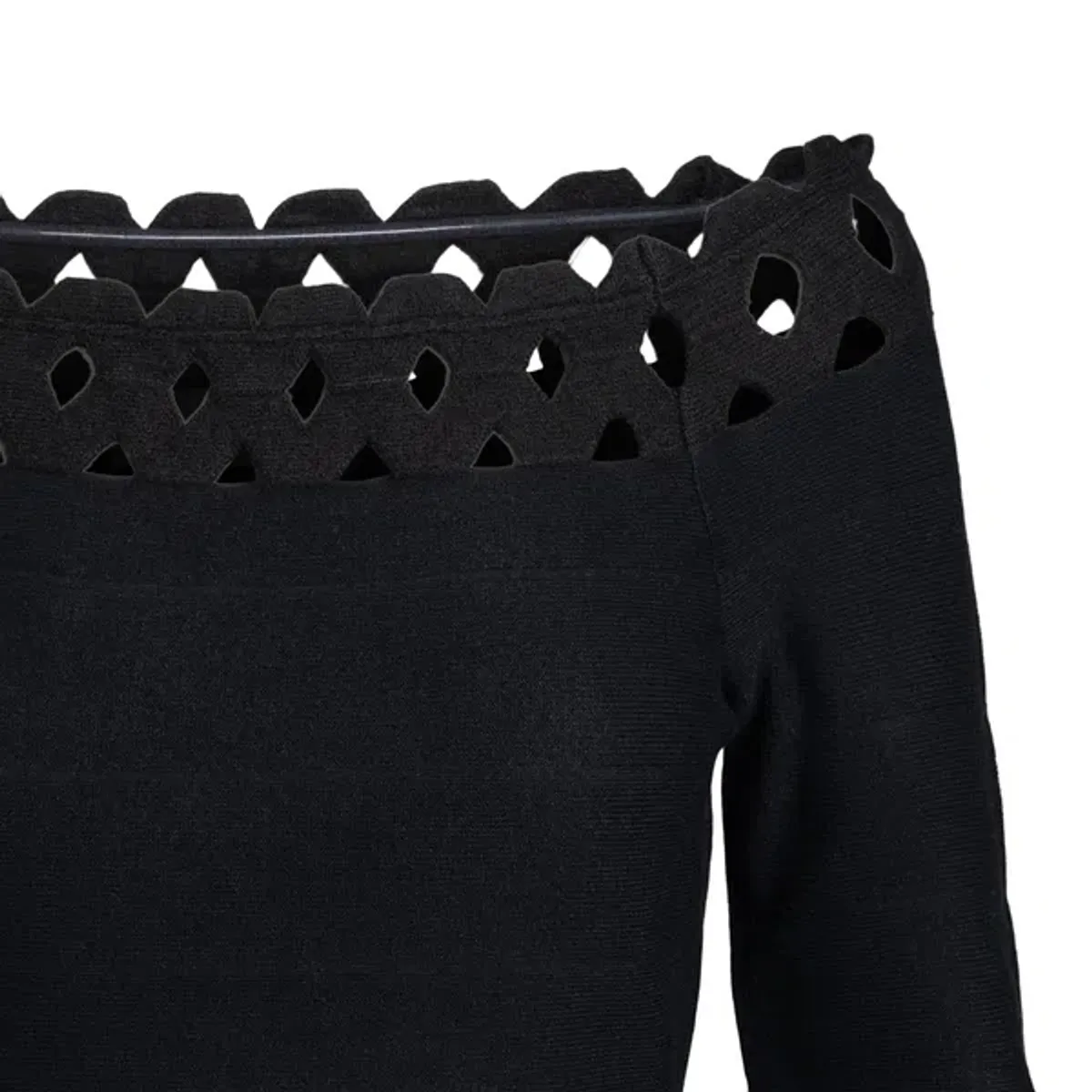 Emporio Armani  Madonna Cutout A Line Dress Black Size IT 40 / AU 12 - Image 9