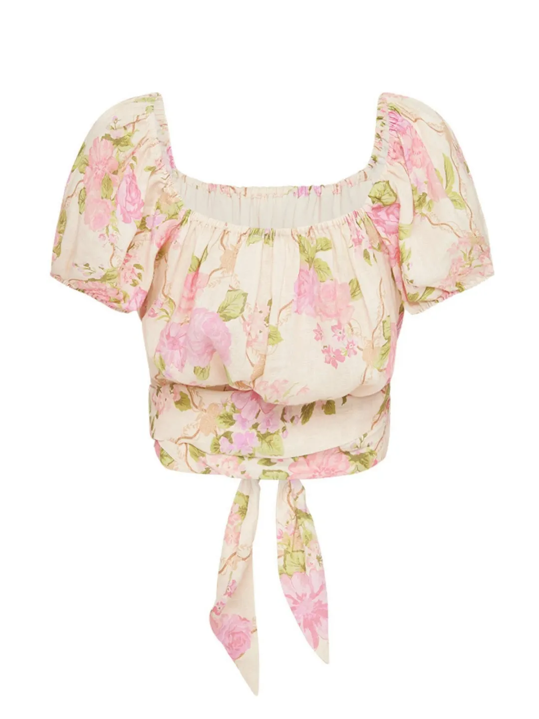 Spell Rose Garden Blouse Size M/10 & Tiered Maxi Skirt Size M/10 Set Rose for rent on The Volte - main image