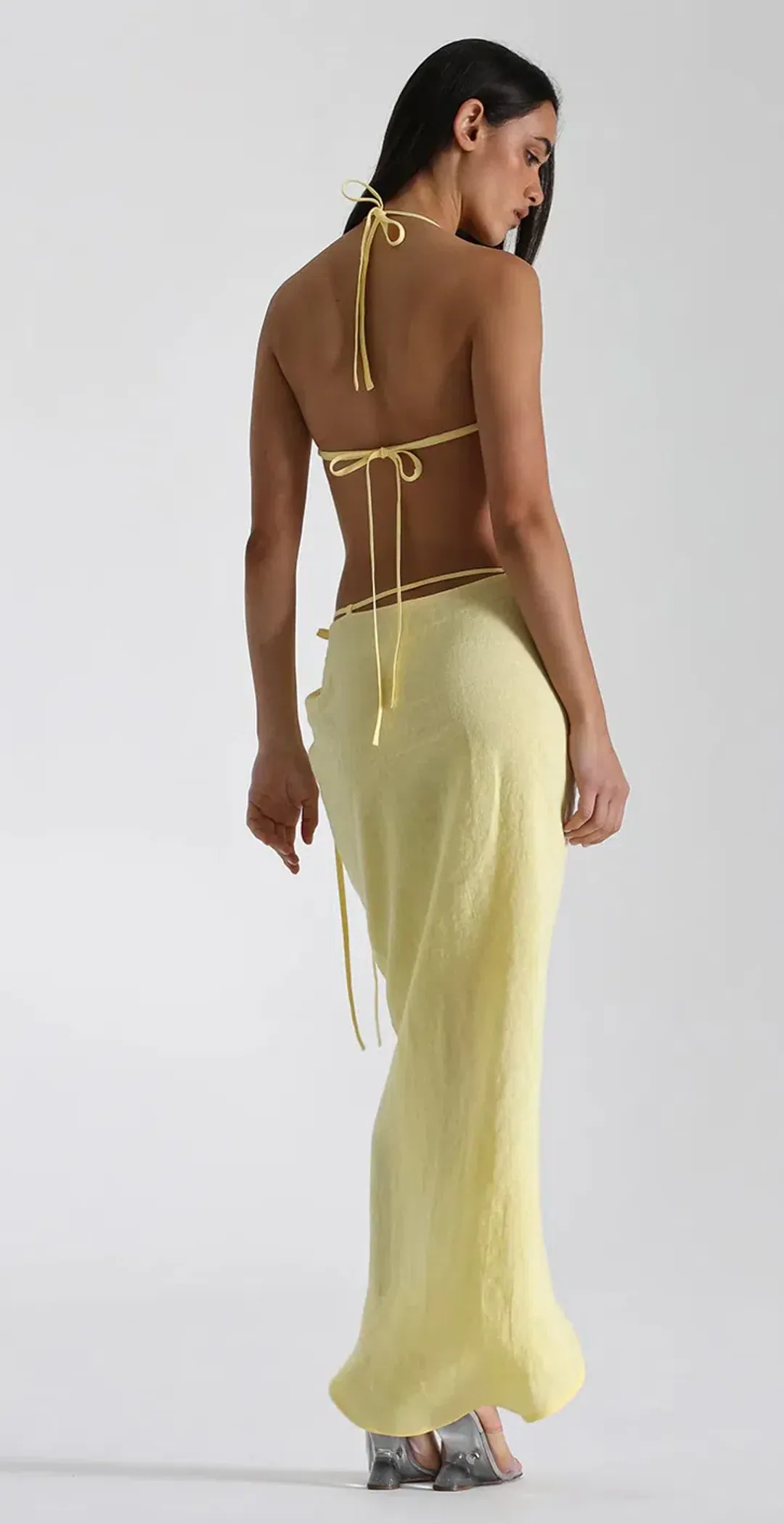 Natalie Rolt Belle Top Size 0 / AU 6 Belle Skirt Size AU 8 in Lemon for rent on The Volte - main image