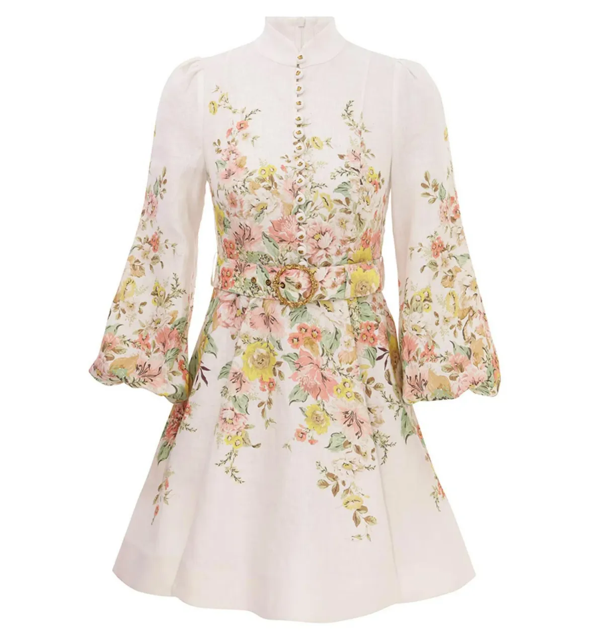 Zimmermann Matchmaker Buttoned Mini Dress Size 1/ AU 10 - Image 5