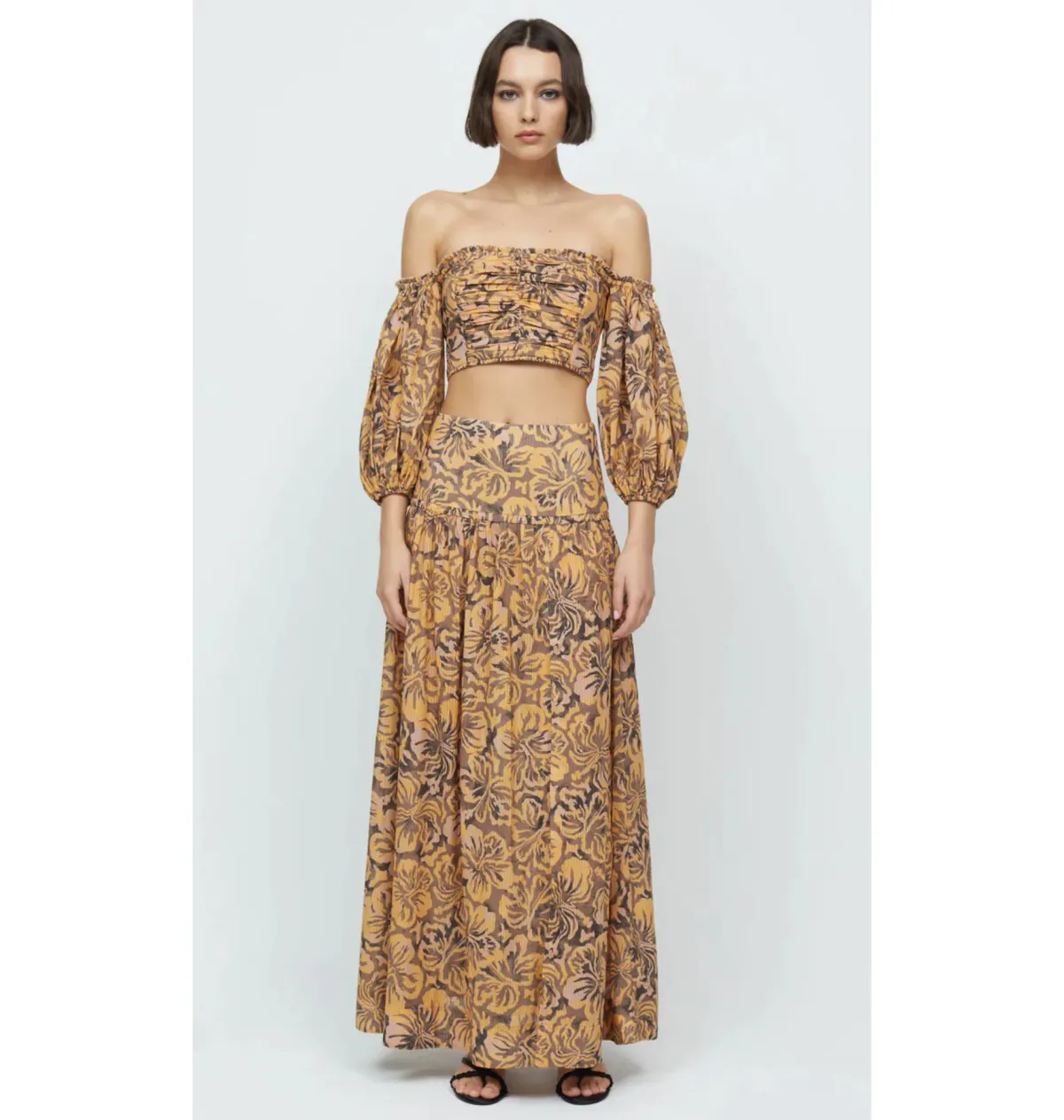 Bec & Bridge Samara Long Sleeve Crop Top Floral Print Size 8/S - Image 1