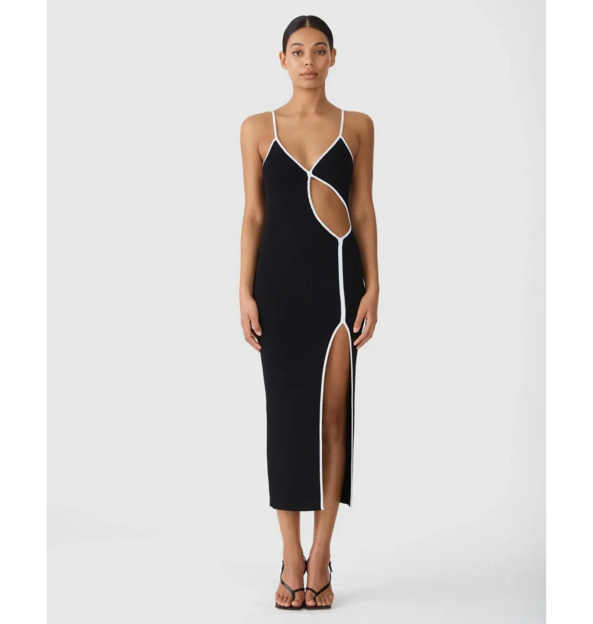 San Sloane Webb Midi in Black Size S / AU 8 - Image 1