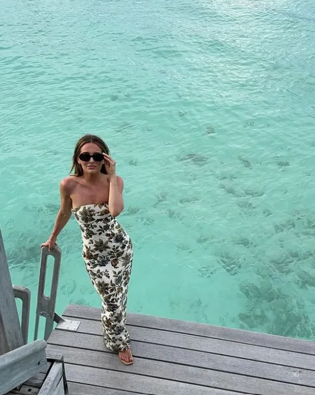 Sir the Label Eleanora Column Midi Dress Viola Floral Print Size 6 for rent on The Volte - main image