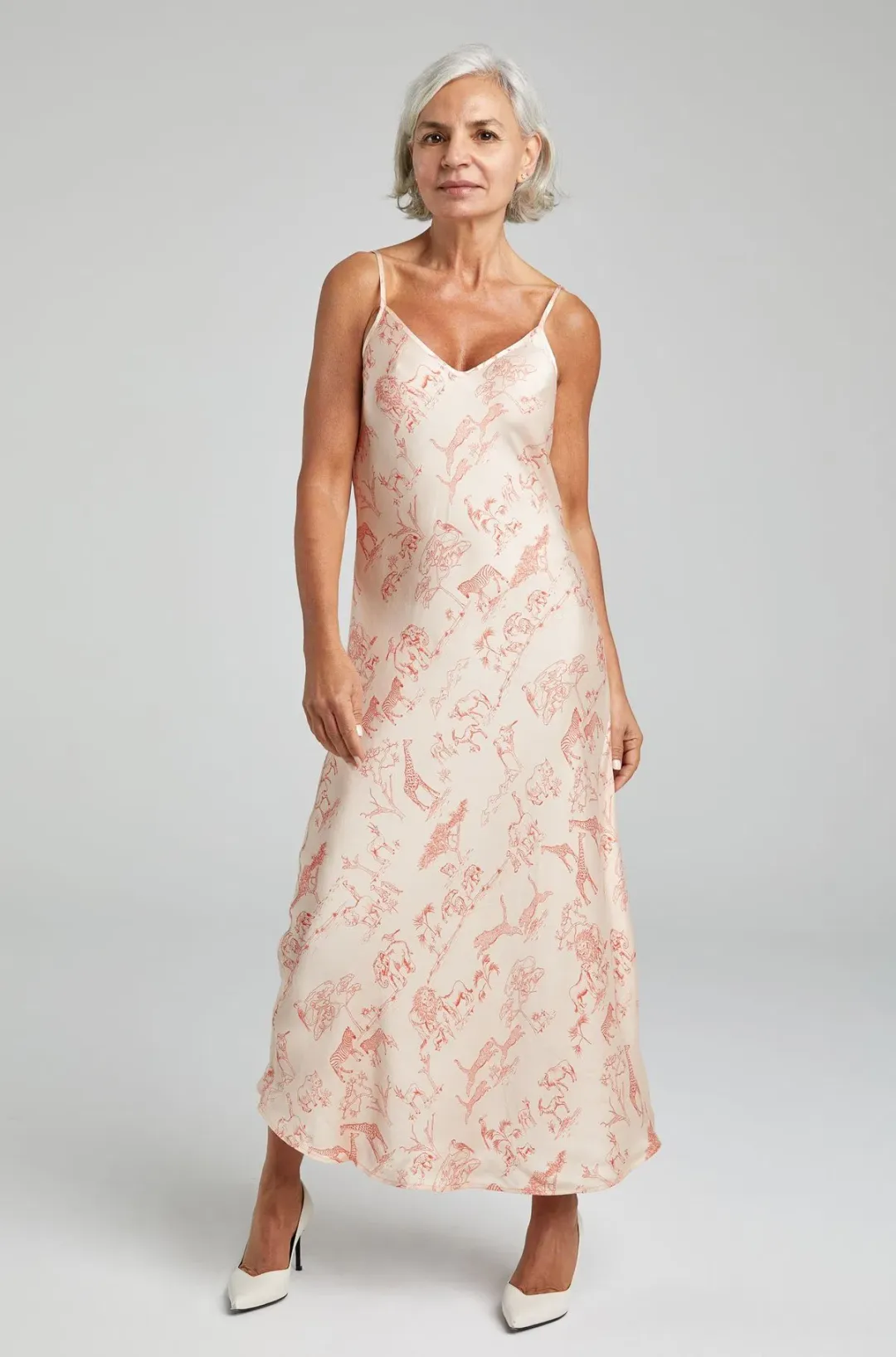 Silk Laundry 90s Silk Bias Cut Slip Dress Serengeti Size 6 for rent on The Volte - main image