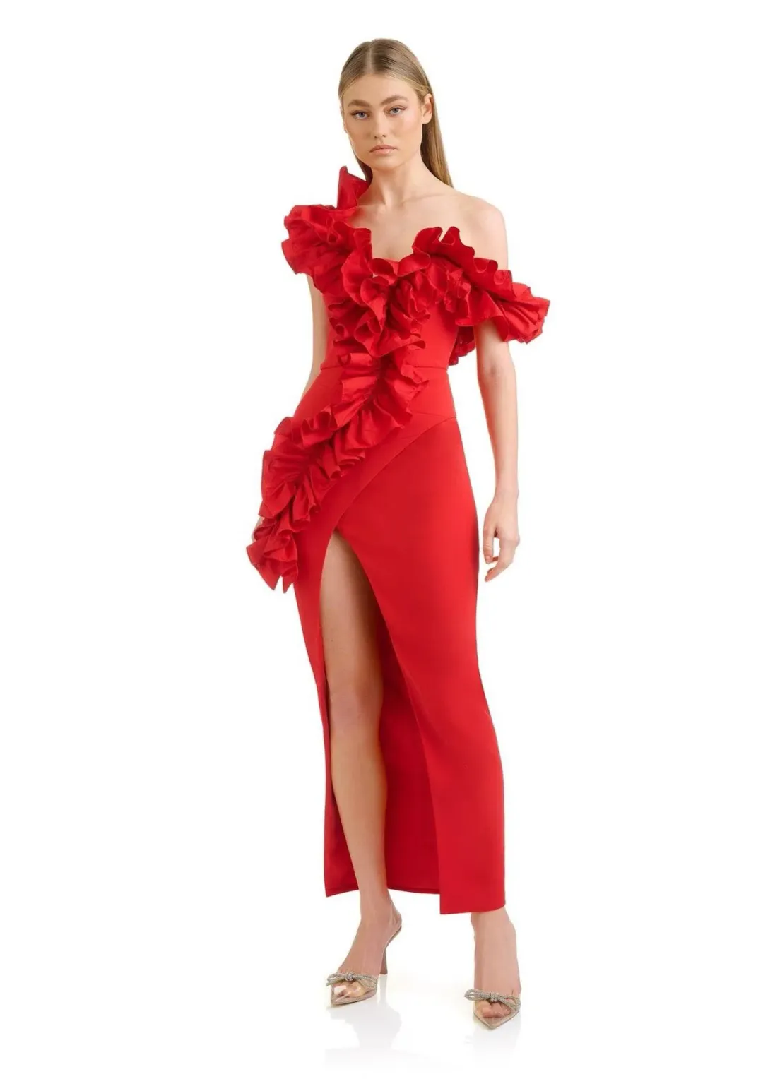 Eliya the Label Rossana Dress Red Size S / AU 8 for rent on The Volte - main image