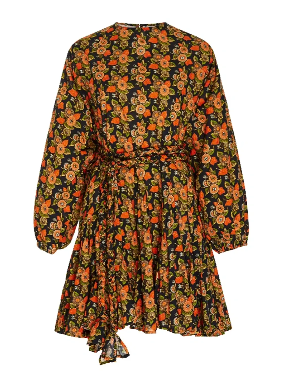 Rhode Resort Ella Long Sleeve Belted Fluted Mini Dress Floral Size XS / AU 6 - Image 2