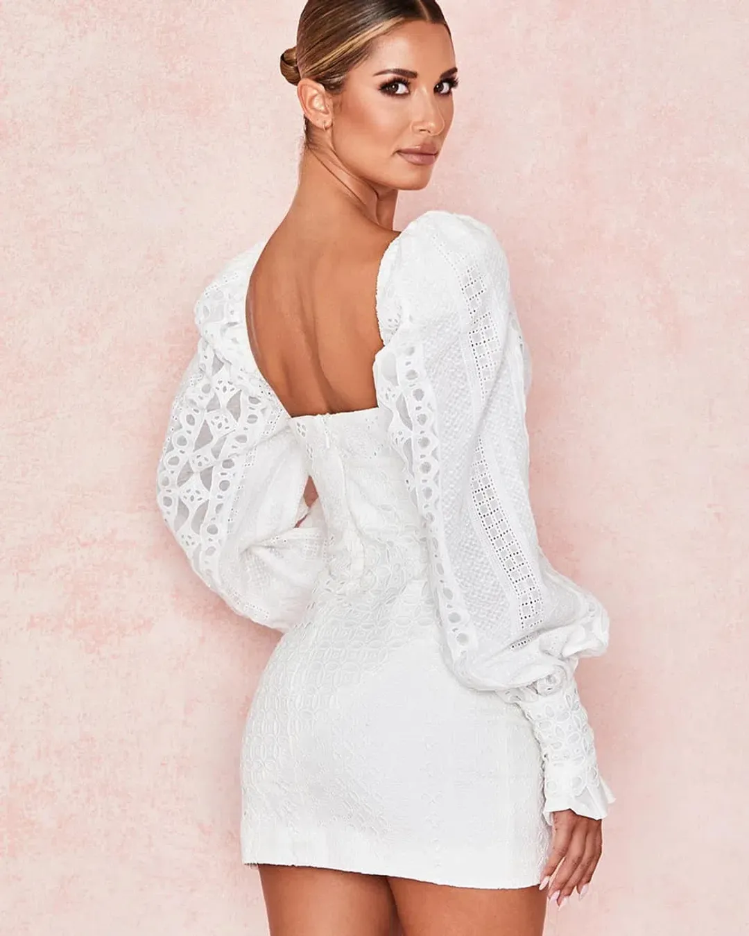 House of CB Marquis Mini Dress White Size 8 for rent on The Volte - main image