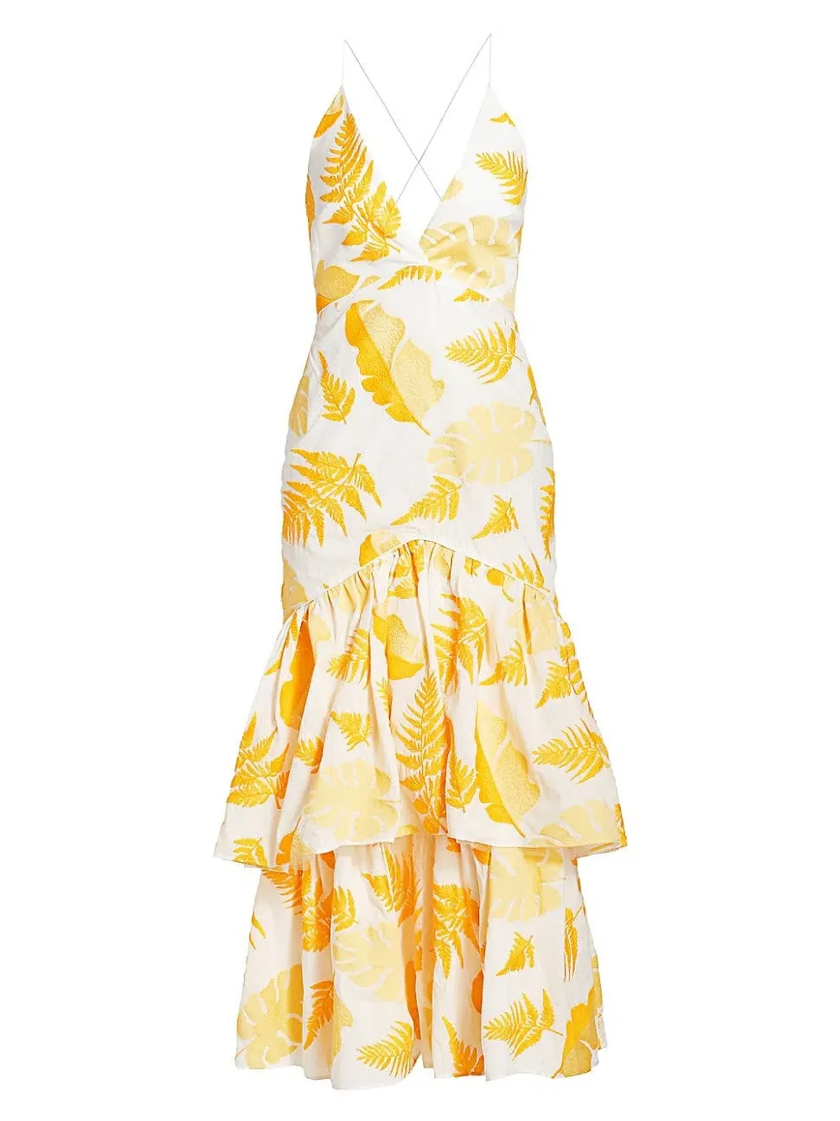 Acler Wray Dress Yellow Print Size 8 - Image 5