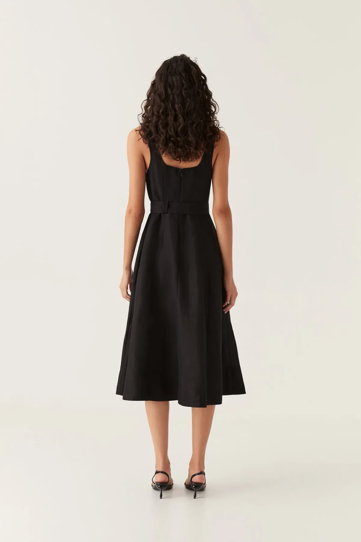 Aje Clay Belted Midi Dress Black Size 8 - Image 2