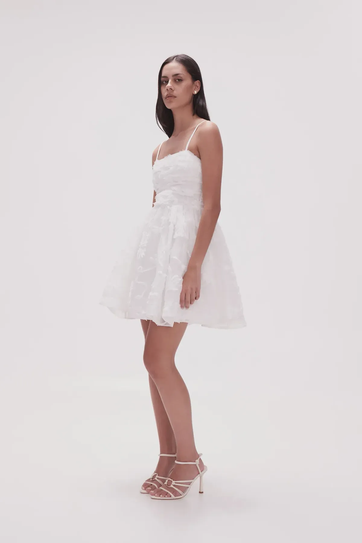 Aje Evangeline Mini Dress Ivory Size 8 - Image 2