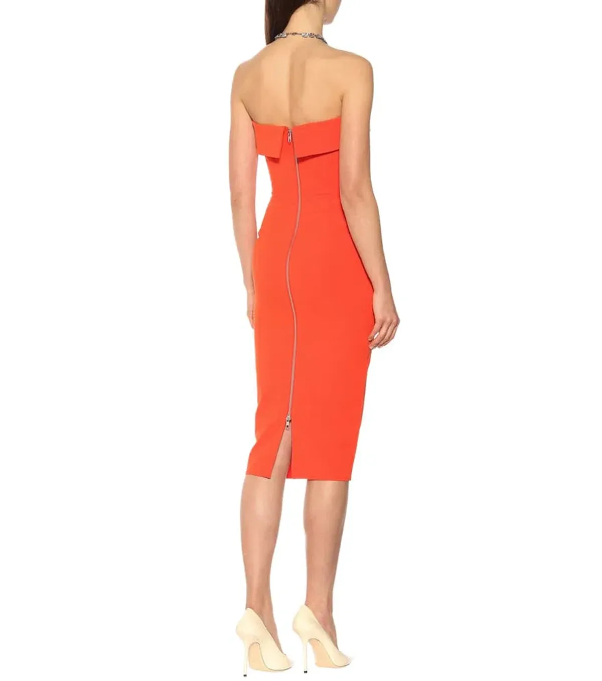 Alex Perry Audra Dress in Orange Size 8 - Image 2