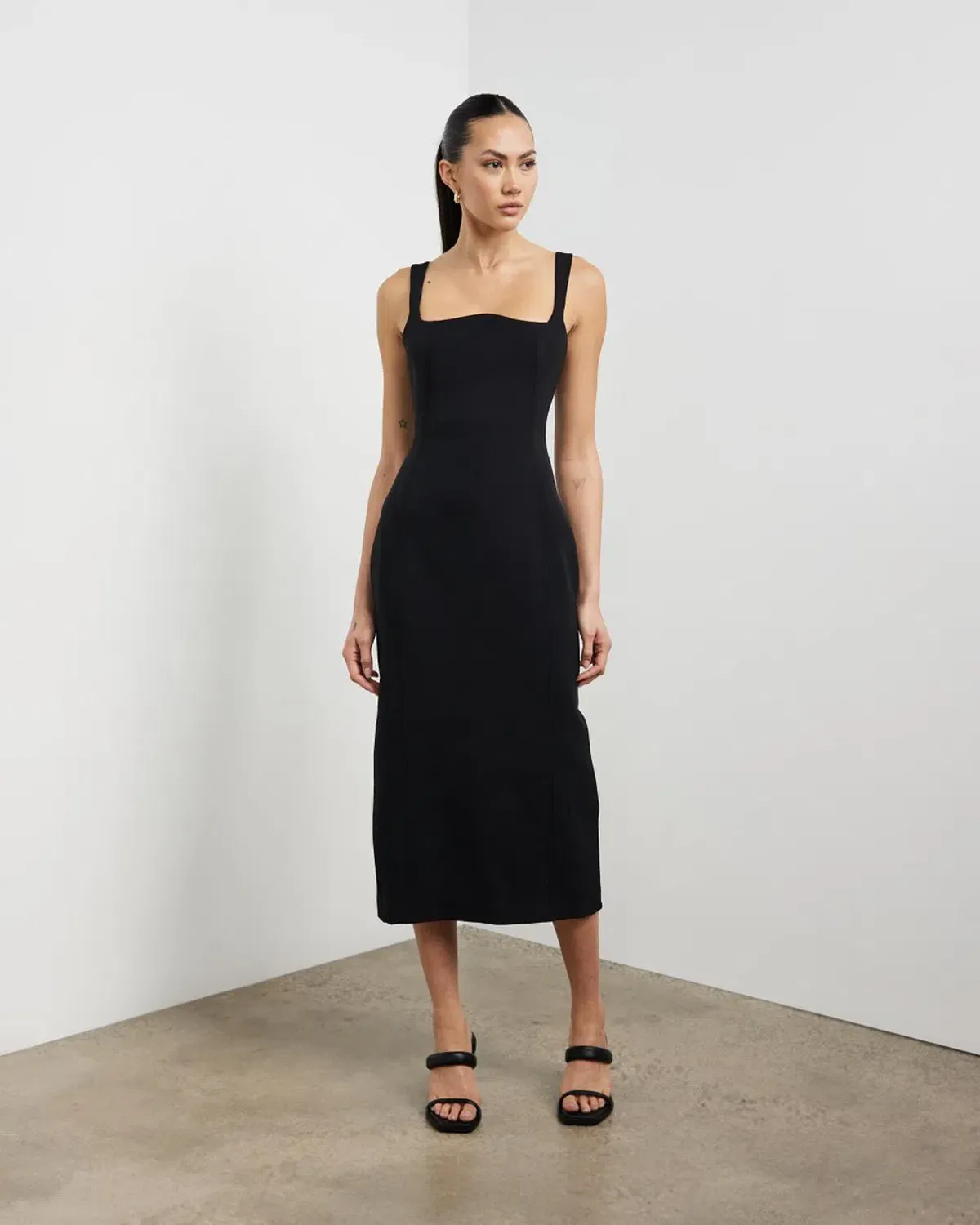 Camilla and Marc Ilona Midi Dress in Black Size 8 AU - Image 1