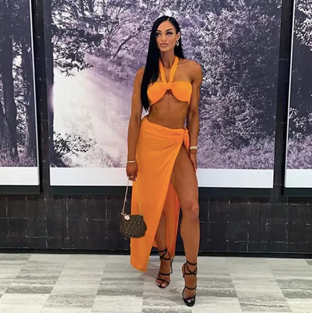 Rat & Boa Zeta Top & Oriana Skirt Set Orange Size S/Au 8 for rent on The Volte - main image