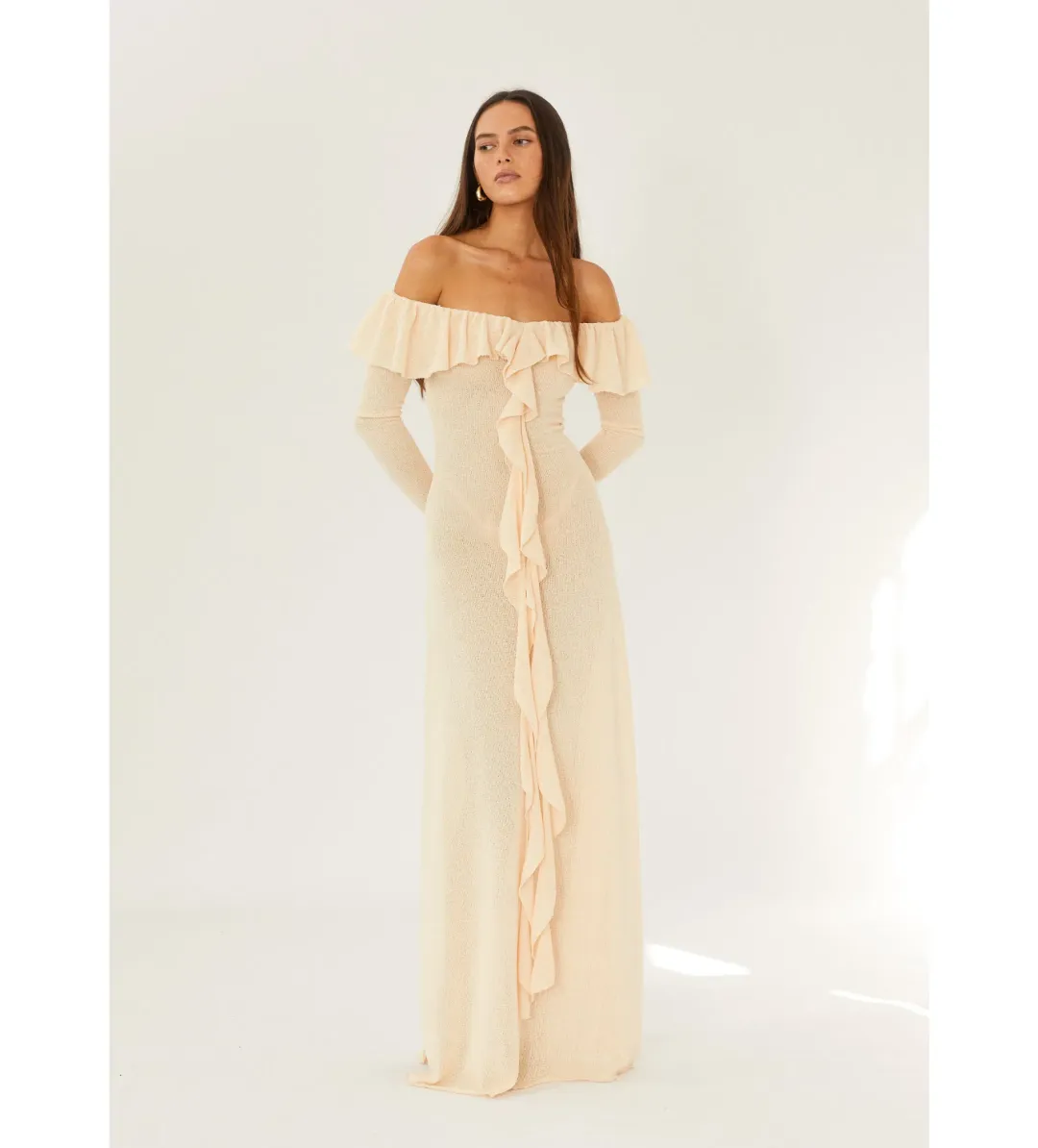 Arcina Ori Mila Dress Cream Size S/Au 8 for rent on The Volte - main image