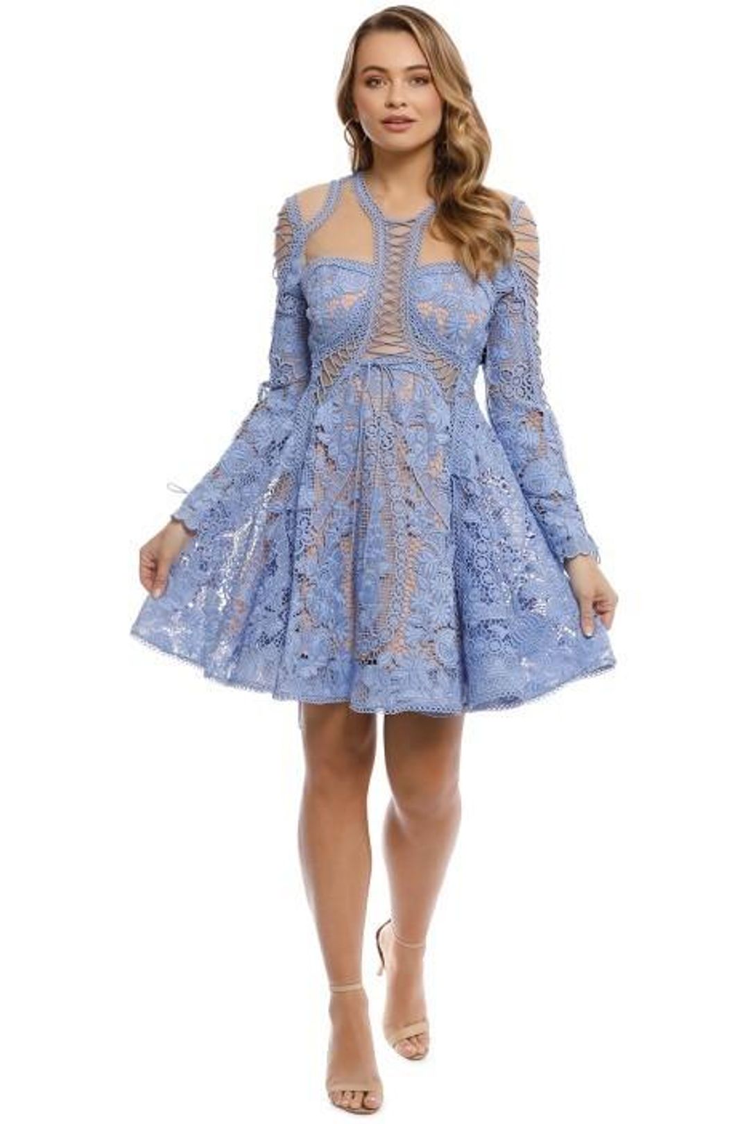 Thurley  Bluebell Lace Dress Size 8 for rent on The Volte - main image