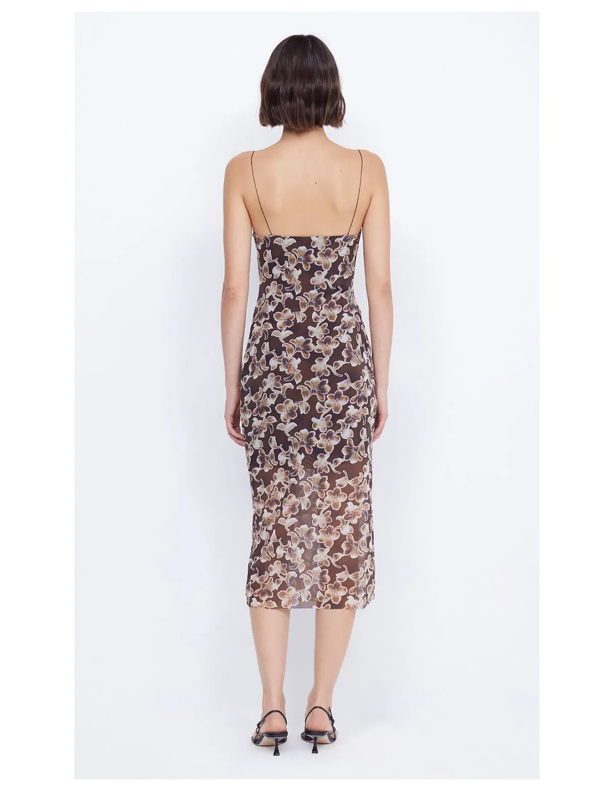Bec & Bridge Herlani Singlet Midi Dress Hibiscus Choc Size 8  - Image 2