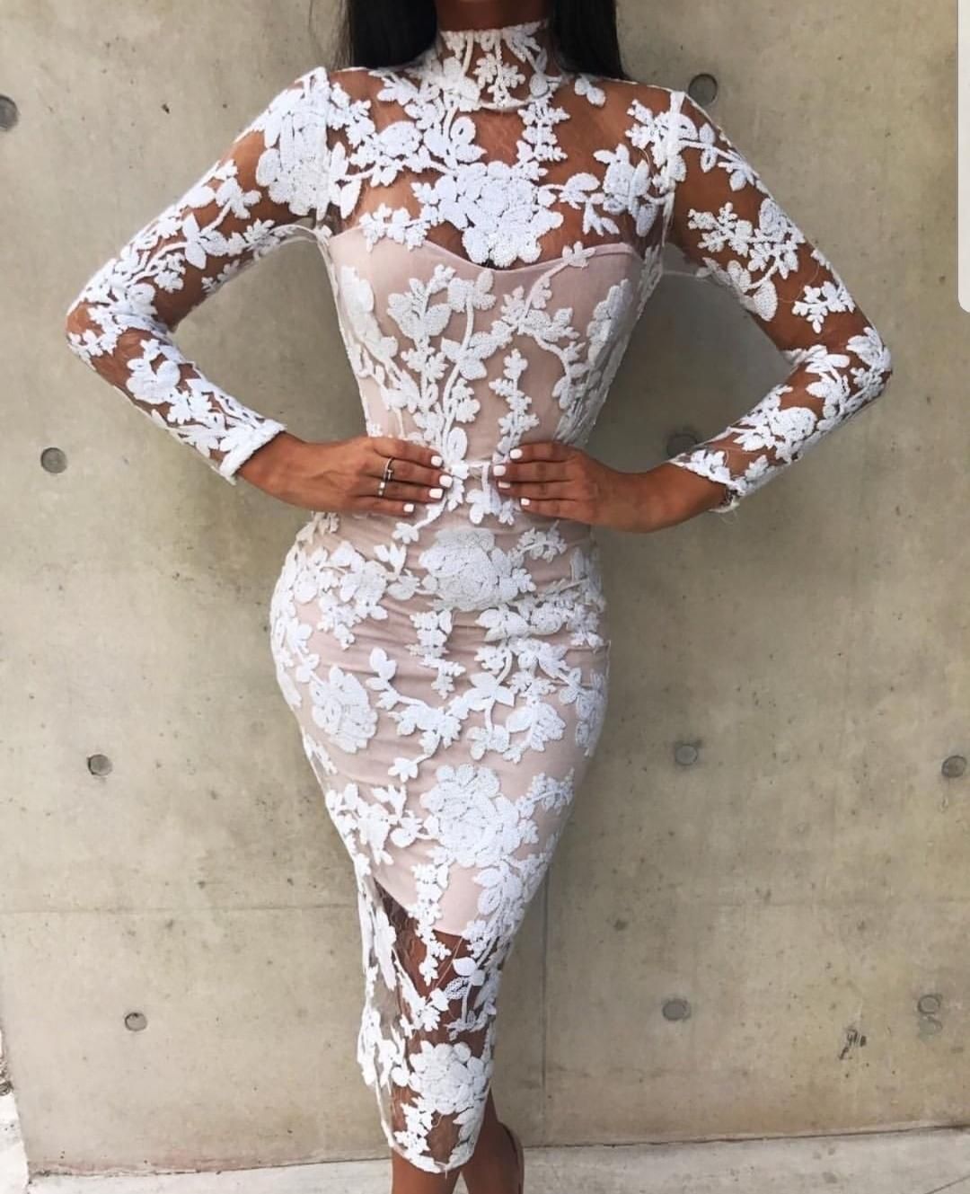 Enchant Long Sleeve Midi Dress  for rent on The Volte - main image