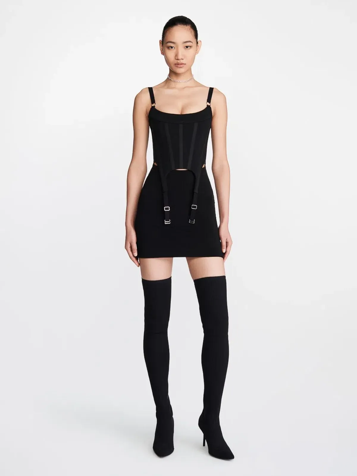Dion Lee Garter Corset Mini Dress Black Size 10  - Image 1