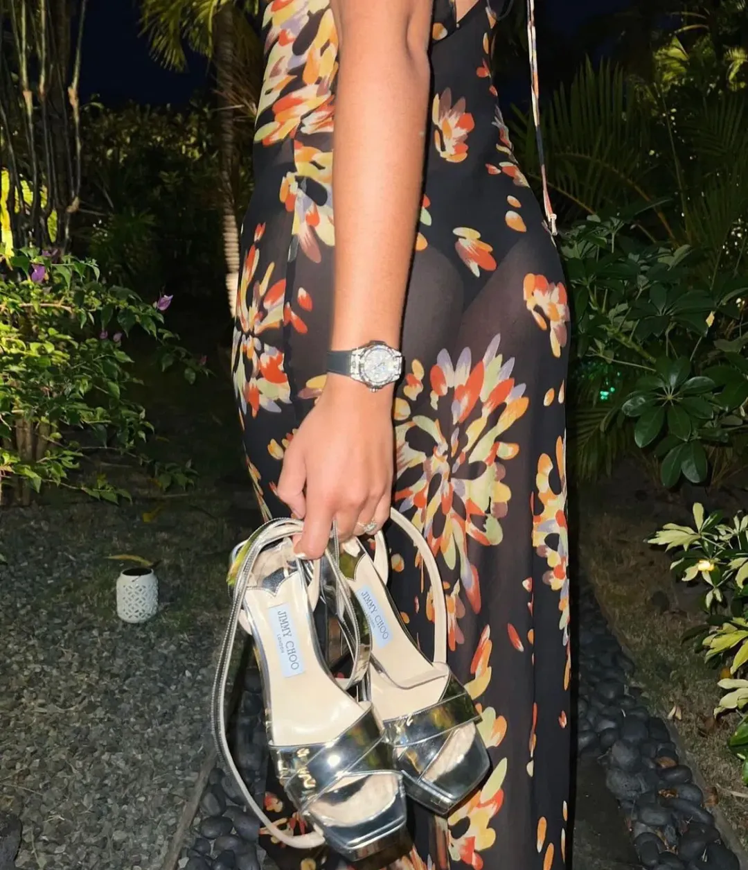 Rat & Boa Catarina Maxi Dress Black/Multi Size S/Au 8 for rent on The Volte - main image