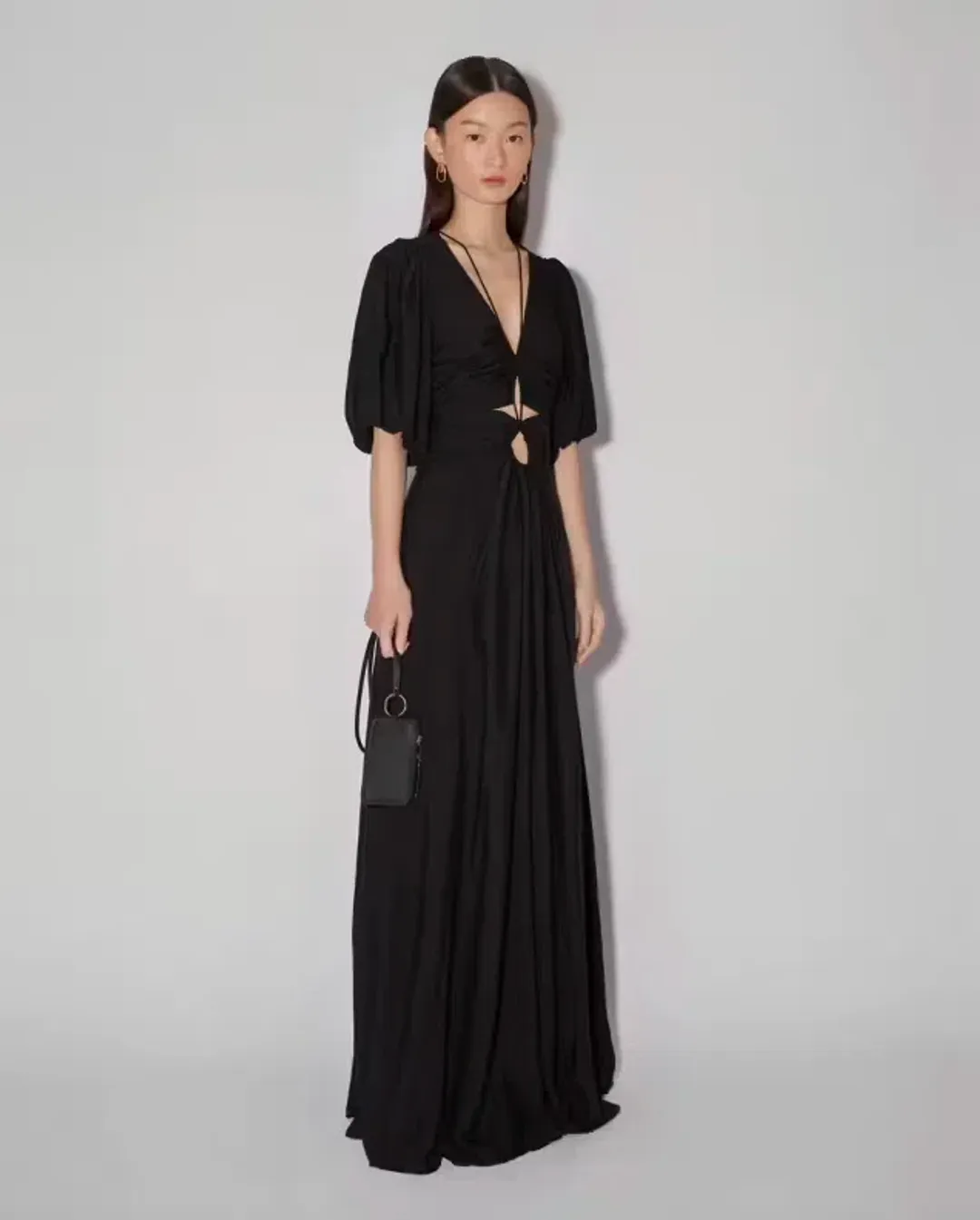Magali Pascal The Pallida Maxi Dress Black Size 12  for rent on The Volte - main image