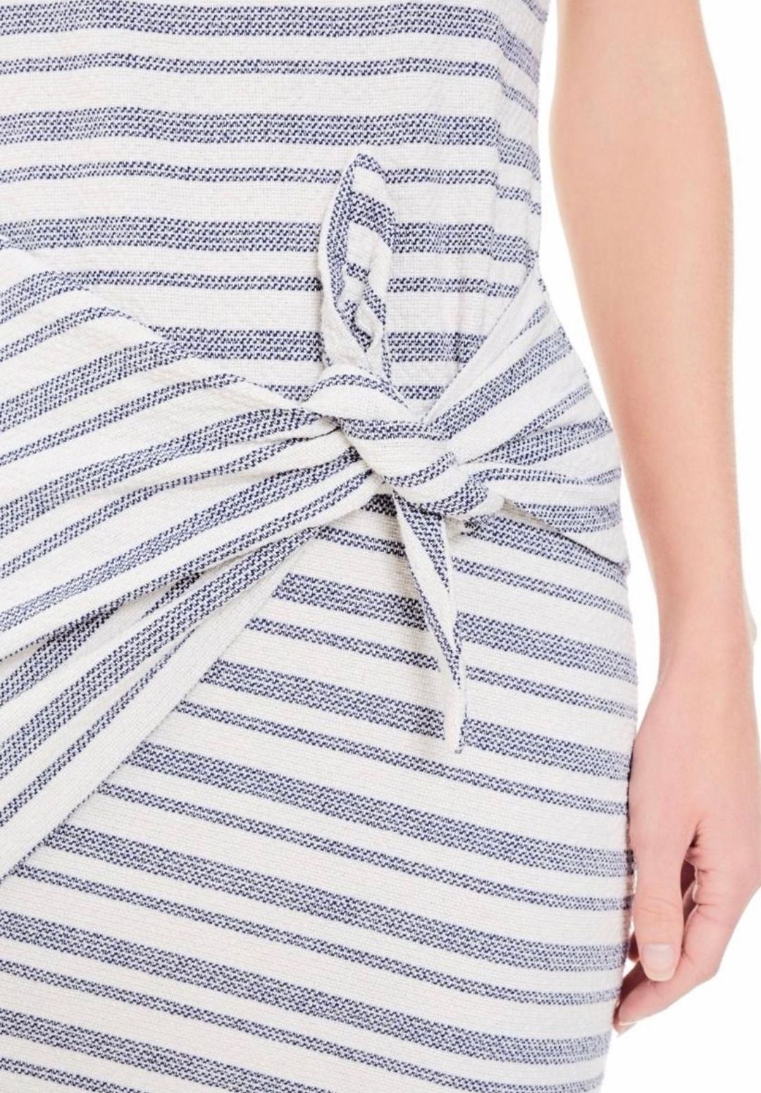 Bec & Bridge Sabino Wrap Mini Dress Stripe Size AU 8 for rent on The Volte - main image