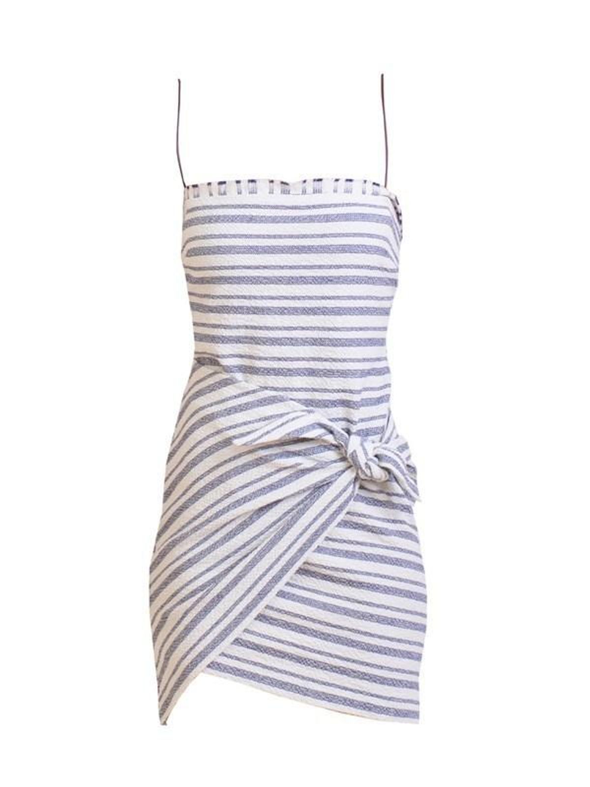 Bec & Bridge Sabino Wrap Mini Dress Stripe Size AU 8 - Image 7