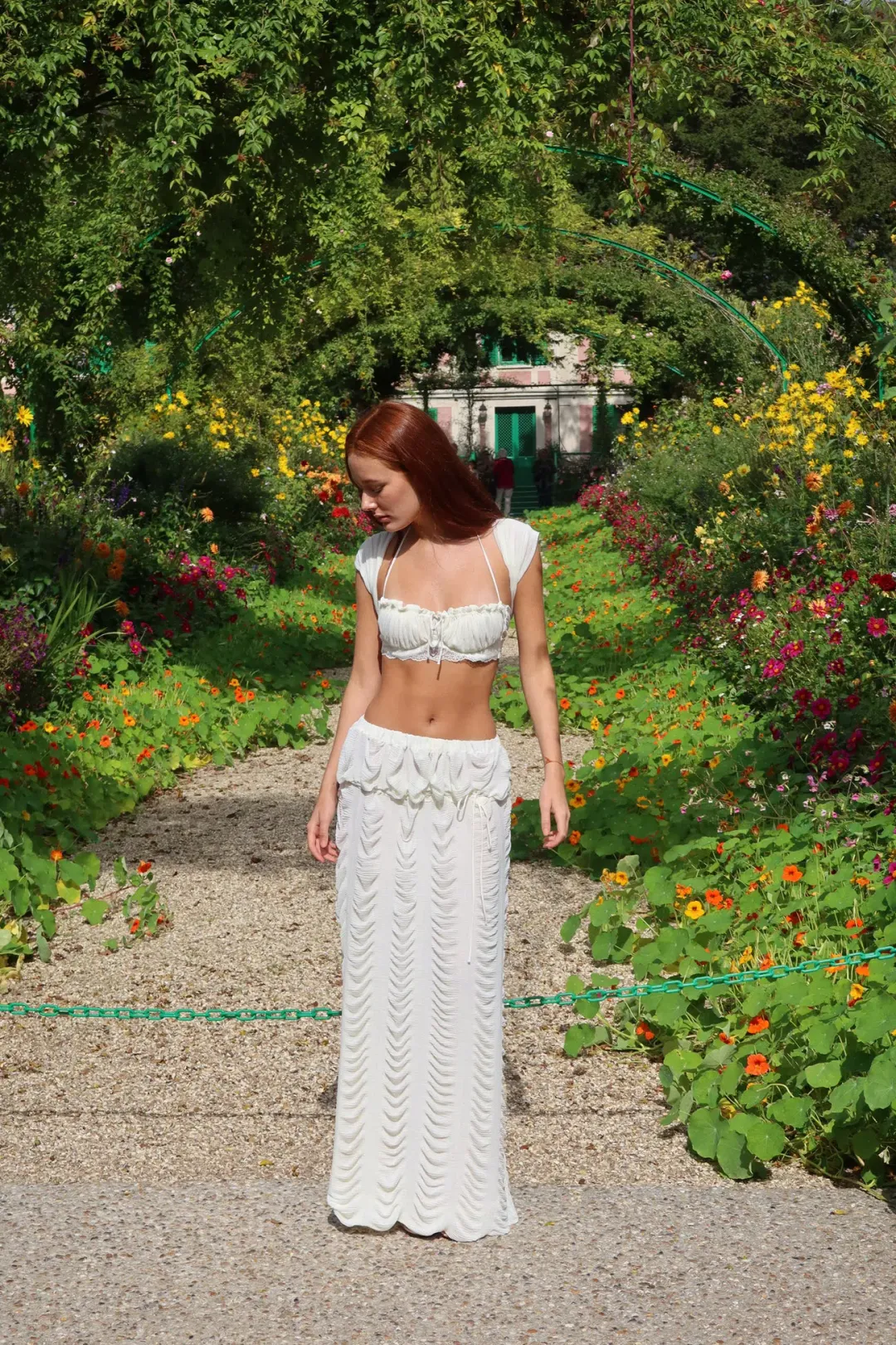 Fait Par Foutch Antoinette Bra Top and Marion Skirt Set Ivory Size 10 for rent on The Volte - main image