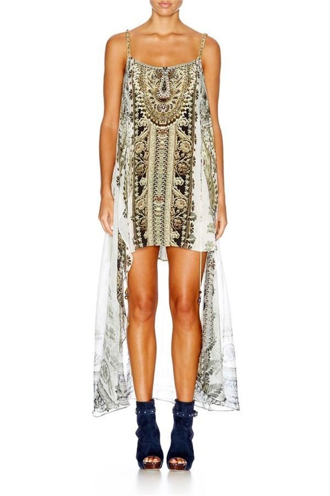 Camilla Coats Of Light Overlay Mini Dress Size 8 for rent on The Volte - main image