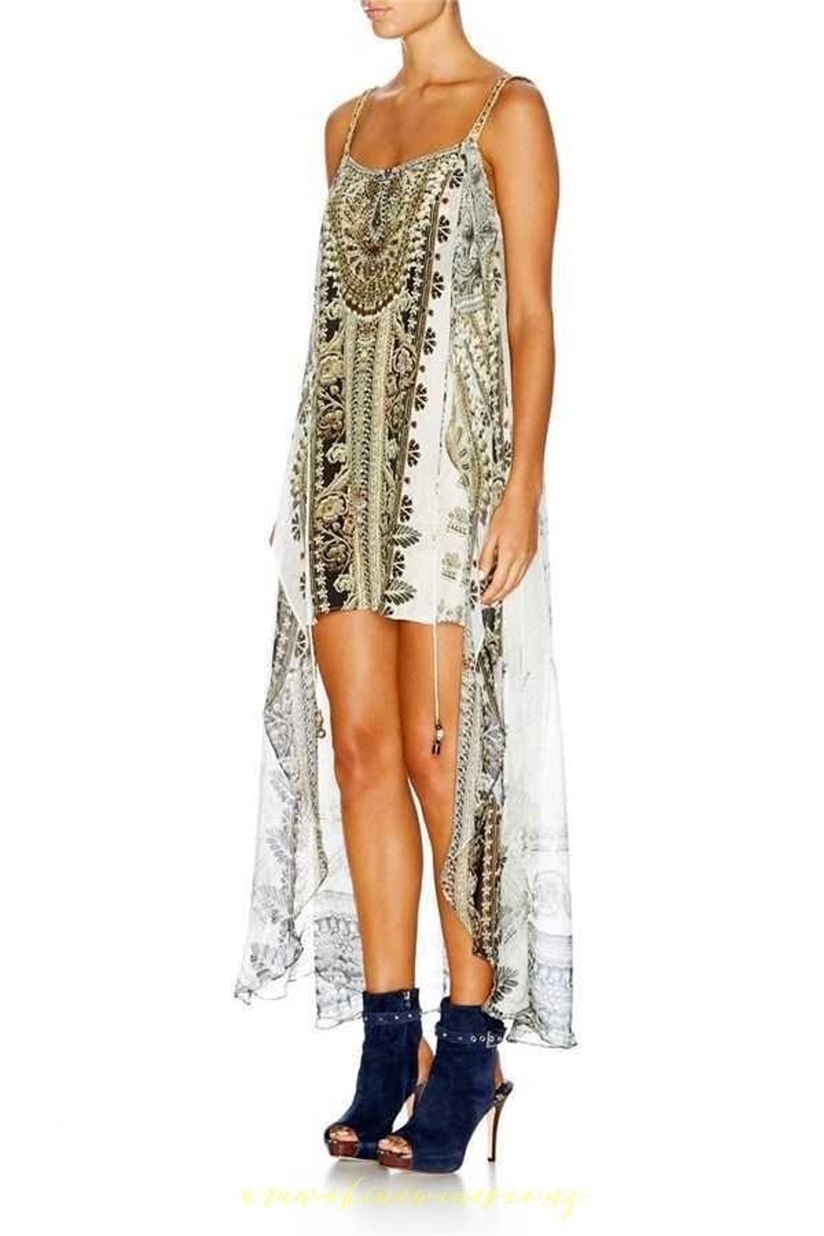 Camilla Coats Of Light Overlay Mini Dress Size 8 - Image 2