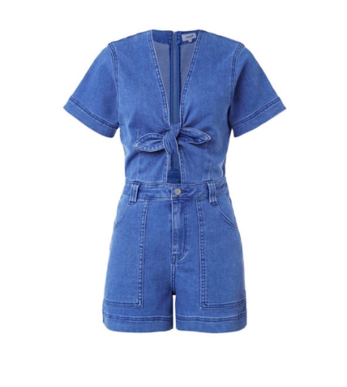 Seed Heritage Bow Denim Romper Blue Size AU 6 - Image 5