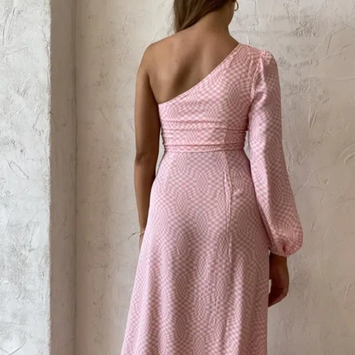 Wolf Gang Pacifica One Shoulder Maxi Dress in Pink Size AU 8 - Image 3