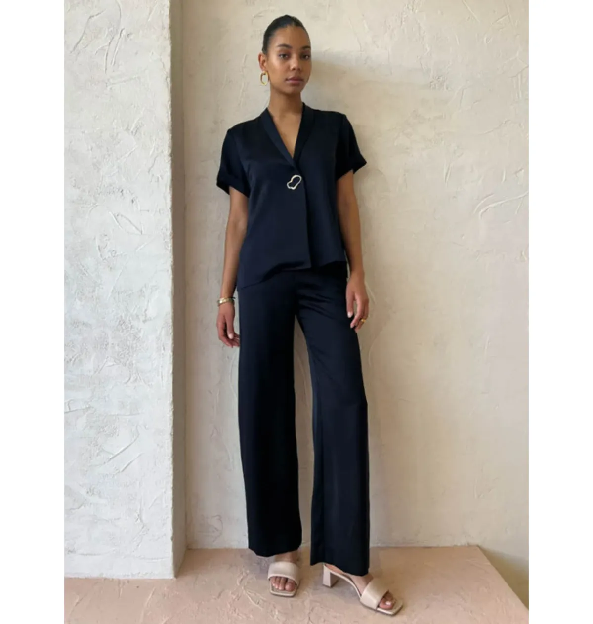 Viktoria & Woods Hallelujah Shirt and Chauffeur Trouser Set in Navy Size 2 / AU 10  - Image 2
