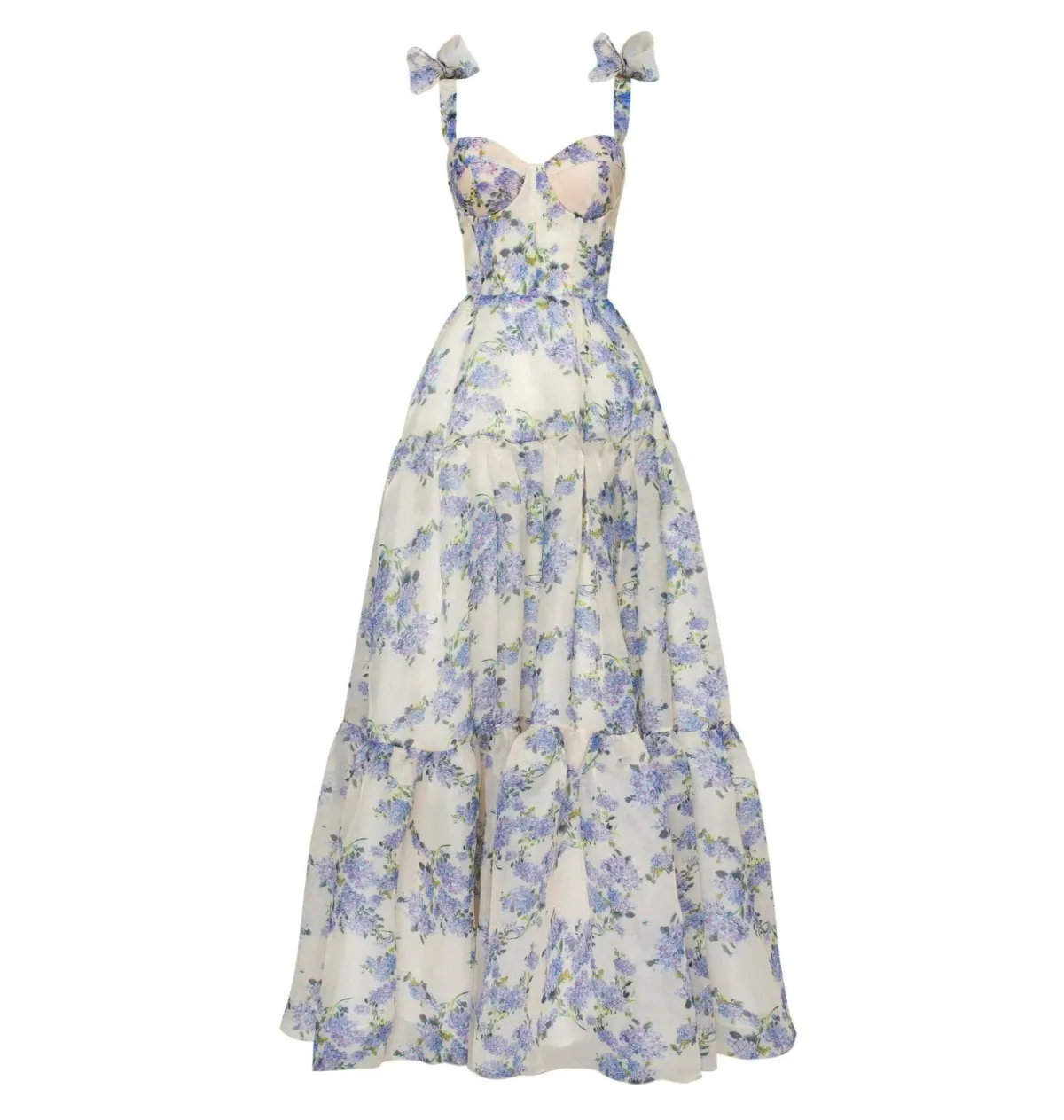 Milla Milla Hydrangea Tender Floral Maxi Tie-strap Dress Size Small / AU 8 - Image 4