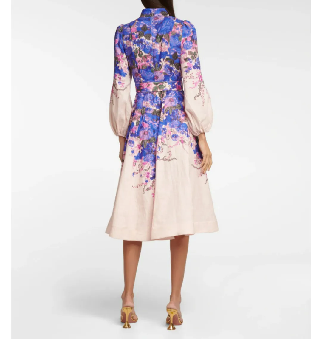 Zimmermann High Tide Buttoned Midi Dress Floral Size 2 / AU 12 for rent on The Volte - main image
