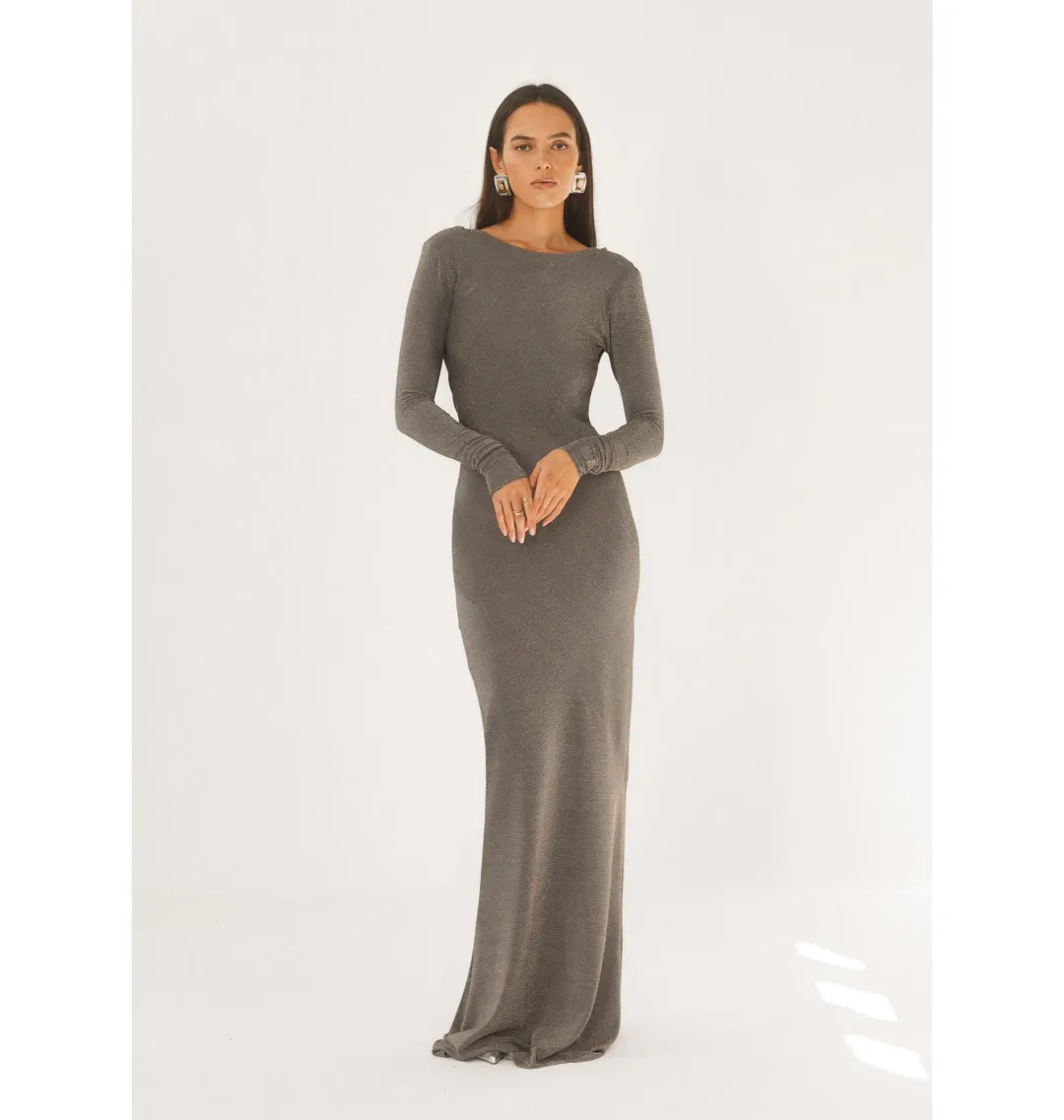 Arcina Ori Jen Dress in Grey Size M / AU 10 for rent on The Volte - main image