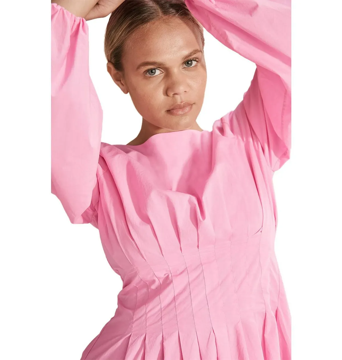 Country Road Cotton Poplin Mini Dress in Pink Size AU 8 - Image 2
