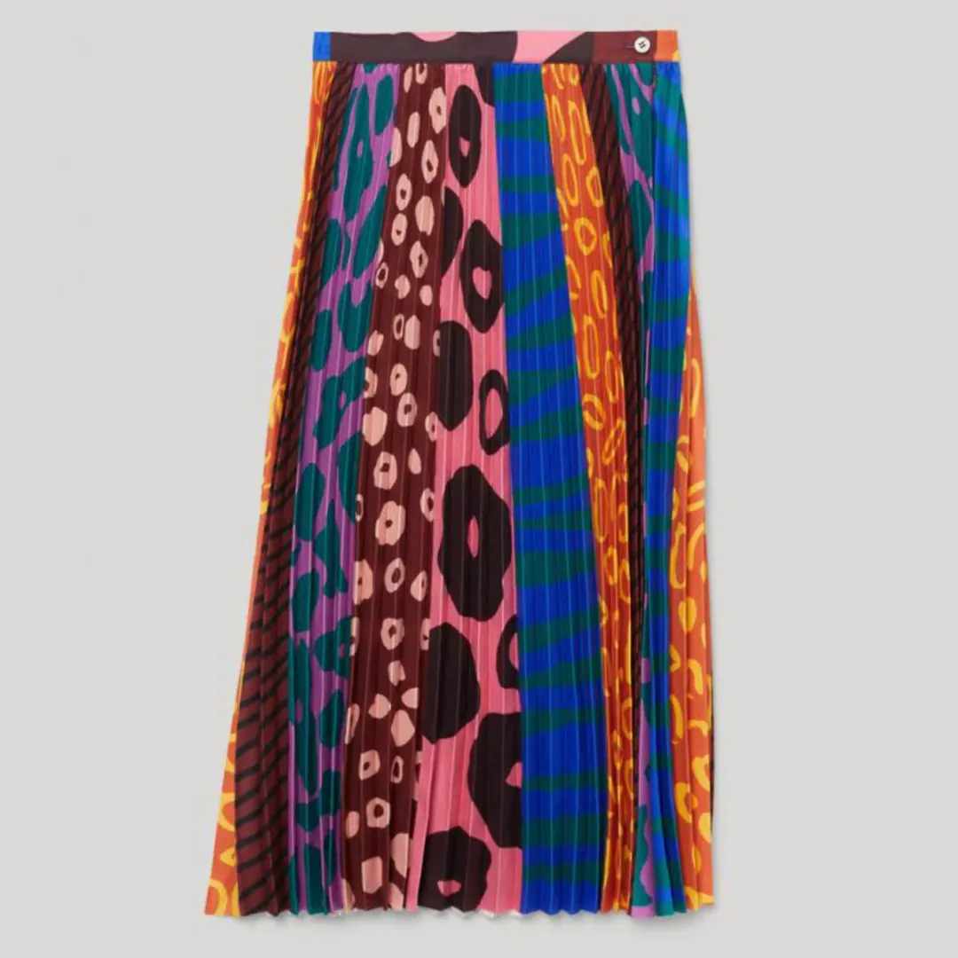 GORMAN Walk It Pleated Skirt multicolour size 6 for rent on The Volte - main image