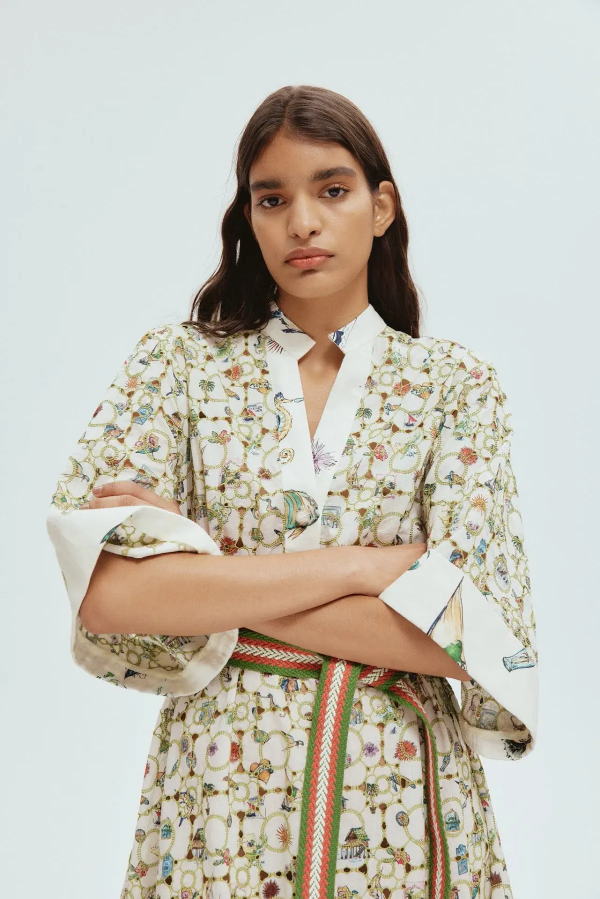 Alemais Sunset Broderie Midi Dress Multi Size 14 - Image 2