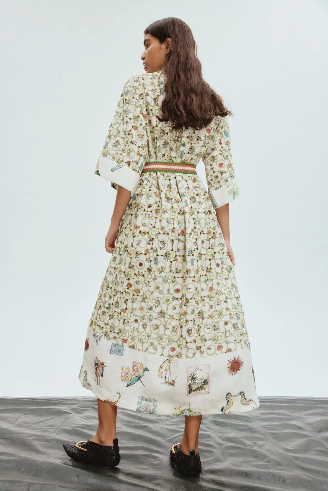 Alemais Sunset Broderie Midi Dress Multi Size 14 for rent on The Volte - main image