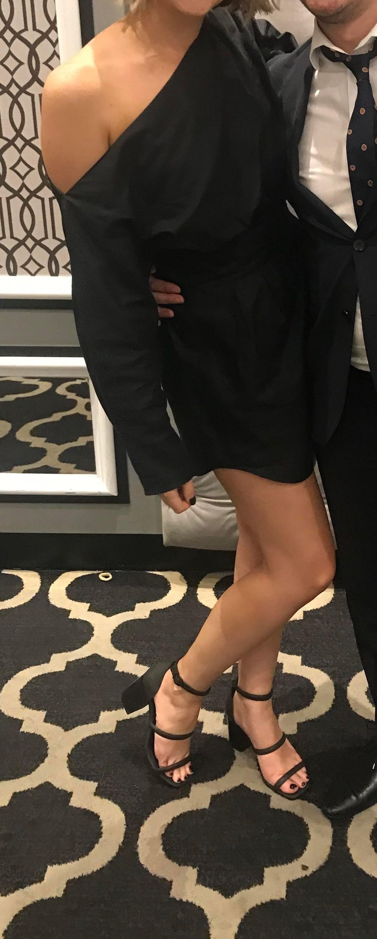 Camilla & Marc Steinem Off Shoulder Dress Black Size 10 - Image 6