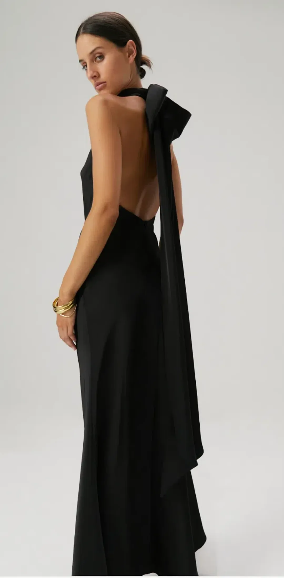 Misha Evianna Gown Black Size 6 for rent on The Volte - main image