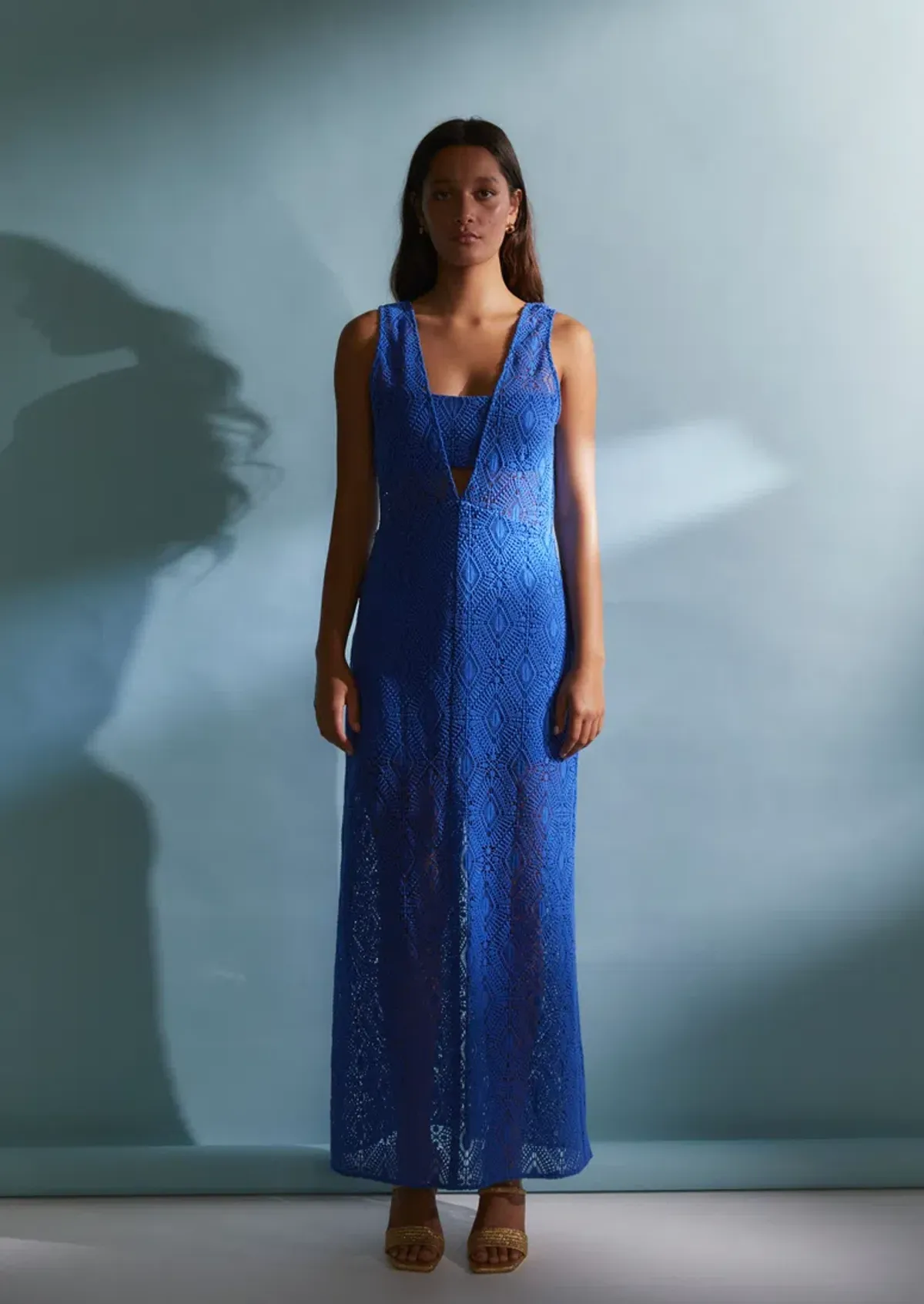 Roame Westwood Dress Cobalt Crochet Blue Size 1 / AU 8 - Image 6